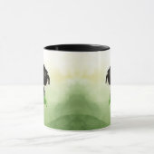 Wasserfarbener Kaffee Tasse (Zentrum)