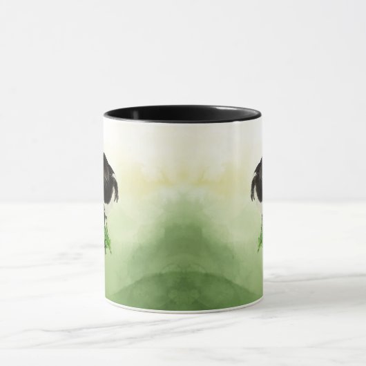 Wasserfarbener Kaffee Tasse (Zentrum)