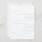 Wasserfarbener Kanusee Hochzeit Einladung (Rückseite)