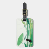 Wasserfarbener Katzenfrosch im Regen Gepäckanhänger (Vorderseite vertikal)