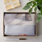 Wasserfarbener Klassiker Santa Claus im Schneewald Seidenpapier (Geschenk)