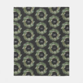 Wasserfarbener Kranz eleganter Winter personalisie Fleecedecke (Vorderseite)