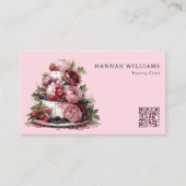 Wasserfarbener Kuchen Eleganter Beruflicher Kondit Visitenkarte (Vorderseite)