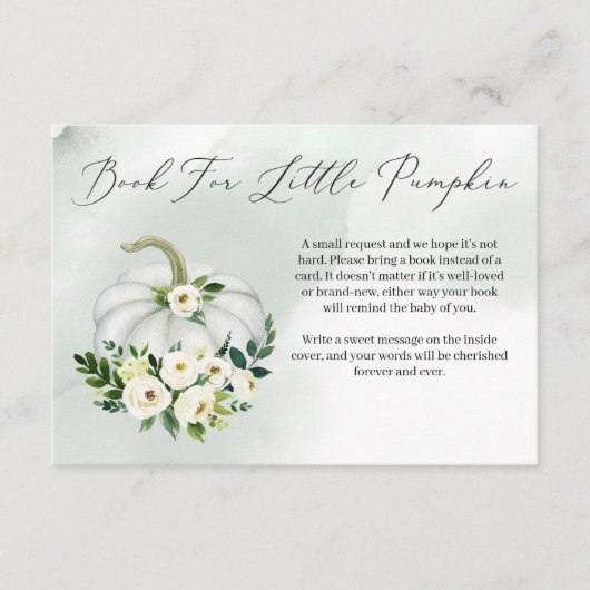 Wasserfarbener Kürbis Buchungsanfrage Karte (Vorderseite)