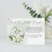 Wasserfarbener Kürbis Buchungsanfrage Karte (Stehend Vorderseite)