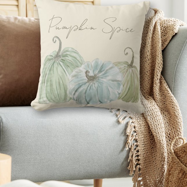 Wasserfarbener Kürbisgewürz Kissen (Von Creator hochgeladen)