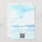 Wasserfarbener Küstenstrand Save the Date (Rückseite)