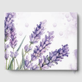 Wasserfarbener Lavendel-Garten Hochzeit Gästebuch (Rückseite)