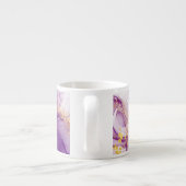 Wasserfarbener Lila Hintergrund mit goldenen Folie Espressotasse (Rückseite)