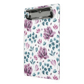 Wasserfarbener Lila Peony Floral Plane Mini Klemmbrett (Gewinkelt2)