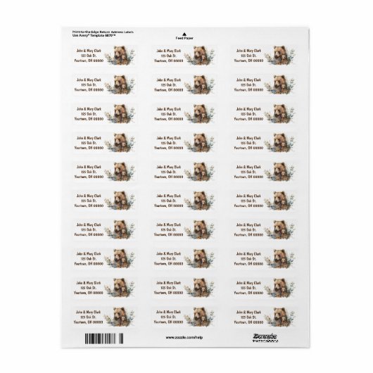 Wasserfarbener Mama-Bär und Kübel (Vorne)