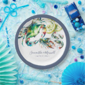 Wasserfarbener Meeresfrüchtekocher Pappteller (Party)