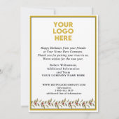 WASSERFARBENER MODERNER ELEGANTER POINSETTIA-BAUM FEIERTAGSKARTE (Rückseite)