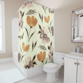 Wasserfarbener Mohn, abstraktes Blumenmuster. Duschvorhang (Beispiel)