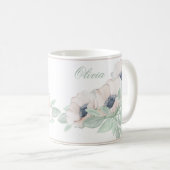 Wasserfarbener Mohn Elegante Kaffeetasse (VorderseiteRechts)