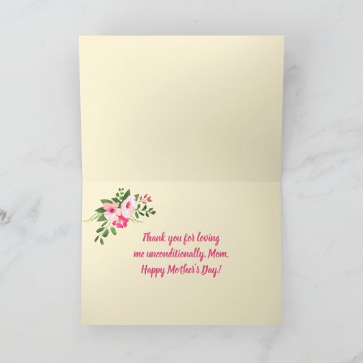 Wasserfarbener Muttertag Karte (Innenseite)