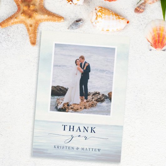 Wasserfarbener Nautikanker Dankeskarte