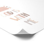 Wasserfarbener Neutraler Gott ist mit uns Poster (Ecke)