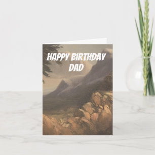 Wasserfarbener Niedlicher Berg Happy Geburtstagska Karte