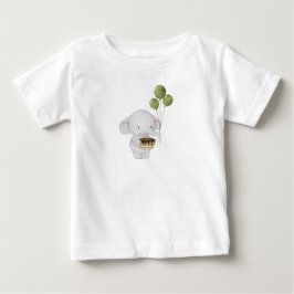 Wasserfarbener Niedlicher Koch Elefant mit Kuchen  Baby T-shirt
