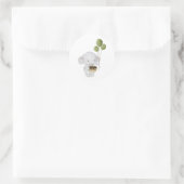 Wasserfarbener Niedlicher Koch Elefant mit Kuchen  Runder Aufkleber (Tasche)