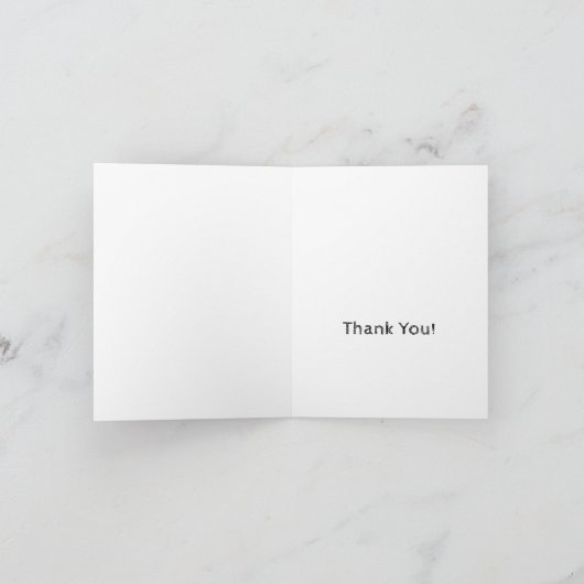 Wasserfarbener Niedlicher sibirischer Husky-Hund Dankeskarte (Innenseite)