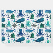 Wasserfarbener Oktopus Gästebuch (Rückseite)