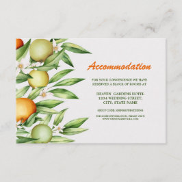Wasserfarbener Orangenfrüchtezeitraum Begleitkarte