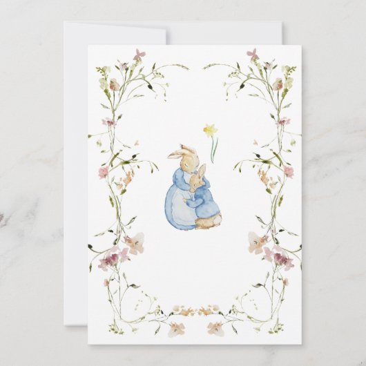 Wasserfarbener Osterbrunch und Eierjagd Peter Rabb Einladung (Rückseite)