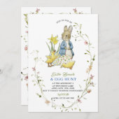 Wasserfarbener Osterbrunch und Eierjagd Peter Rabb Einladung (Vorne/Hinten)