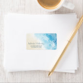 Wasserfarbener Ozean Adressaufkleber (Insitu)