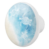 Wasserfarbener Ozean Keramikknauf (Rechts)