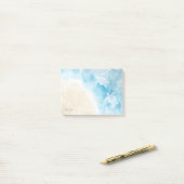 Wasserfarbener Ozean Post-it Klebezettel (Auf Schreibtisch)