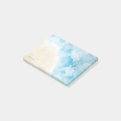 Wasserfarbener Ozean Post-it Klebezettel (angewinkelt)