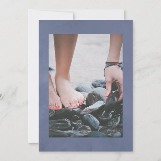 Wasserfarbener Ozean - Schöne Feier des Lebens Einladung (Rückseite)