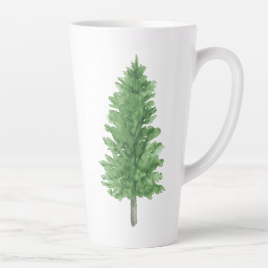 Wasserfarbener Pine Tree 2 Milchtasse (Rechts)