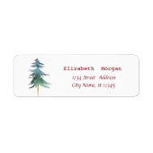 Wasserfarbener Pine Tree Frohe Weihnachten (Vorne)