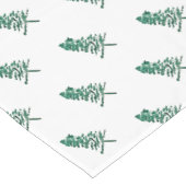 Wasserfarbener Pine Tree Weihnachten Kurzer Tischläufer (Ecke)