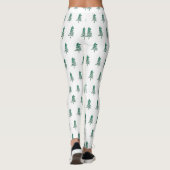 Wasserfarbener Pine Tree Weihnachten Leggings (Rückseite)