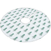 Wasserfarbener Pine Tree Weihnachten Polyester Weihnachtsbaumdecke (Schrägansicht)