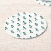 Wasserfarbener Pine Tree Weihnachten Runder Pappuntersetzer (Angewinkelt)