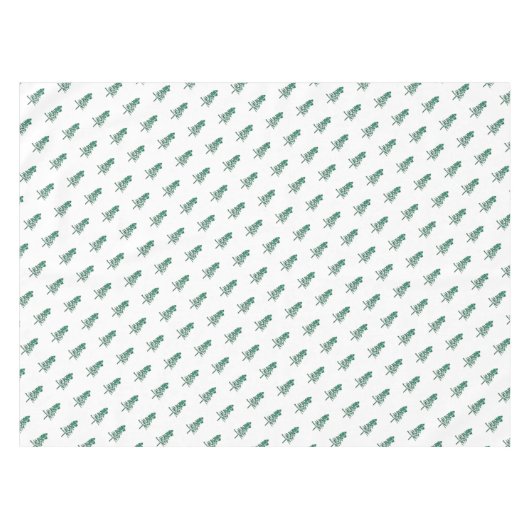 Wasserfarbener Pine Tree Weihnachten Tischdecke (Vorderseite (Horizontal))