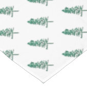 Wasserfarbener Pine Tree Weihnachten Tischdecke (Schrägansicht)