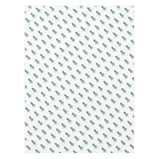 Wasserfarbener Pine Tree Weihnachten Tischdecke (Vorderseite)