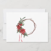 Wasserfarbener Pine Tree Weihnachtsfeiertag Offene Einladung (Rückseite)