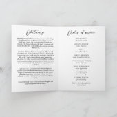 Wasserfarbener Pinienwald Beerdigung Programm (Innenseite)