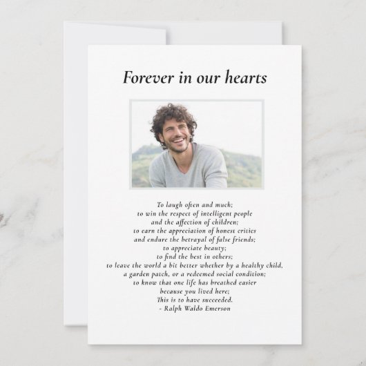 Wasserfarbener Pinienwald - Foto des Lebens Einladung (Rückseite)