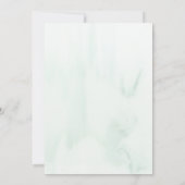 Wasserfarbener Pinienwald Intime Hochzeit Einladung (Rückseite)