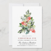 Wasserfarbener Pinienwald PARTY Eve Einladung (Vorderseite)