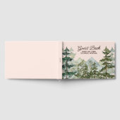 Wasserfarbener Pinienwald Rustikale Gästebuch (Voll)